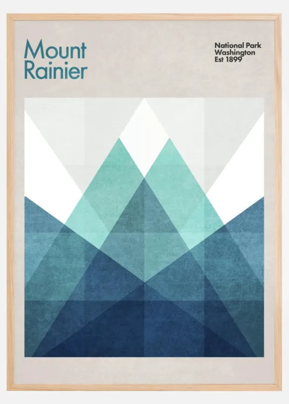 Mount Rainier Poster (21x29.7 cm (A4))