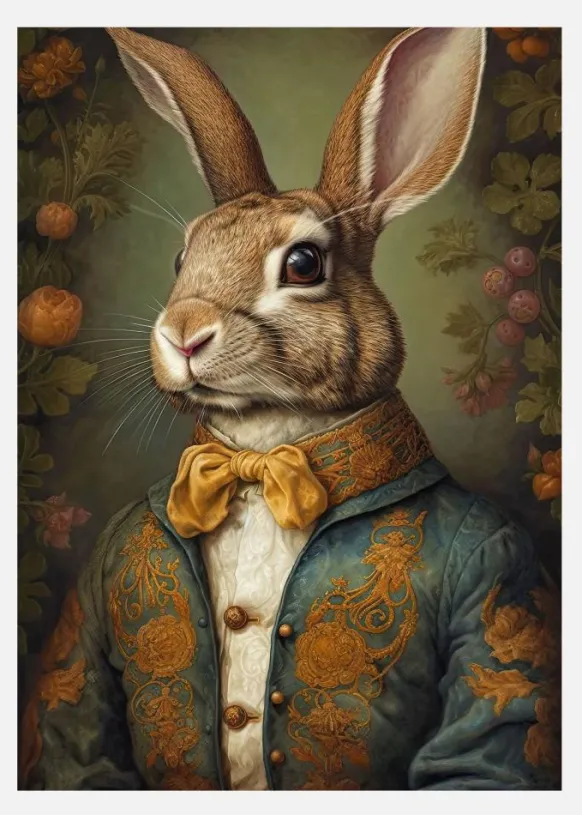 Mr Bunny Canvastavla (30x40 cm)