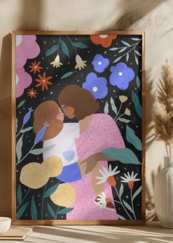 Mum and Daughter In Bloom Poster (21x29.7 cm (A4))