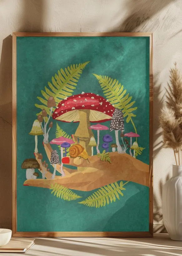 My Mushroom Cosmos Poster (21x29.7 cm (A4))