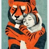 My Tiger And Me Canvastavla (30x40 cm)