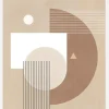 Neutral Semicircles No.1 Canvastavla (30x40 cm)
