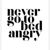 Never Go To Bed Angry Canvastavla (30x40 cm)