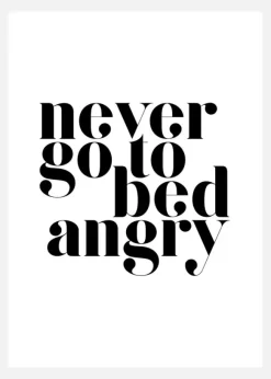 Never Go To Bed Angry Canvastavla (30x40 cm)