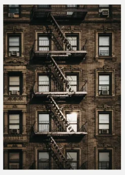 New York Fire Escape Canvastavla (30x40 cm)
