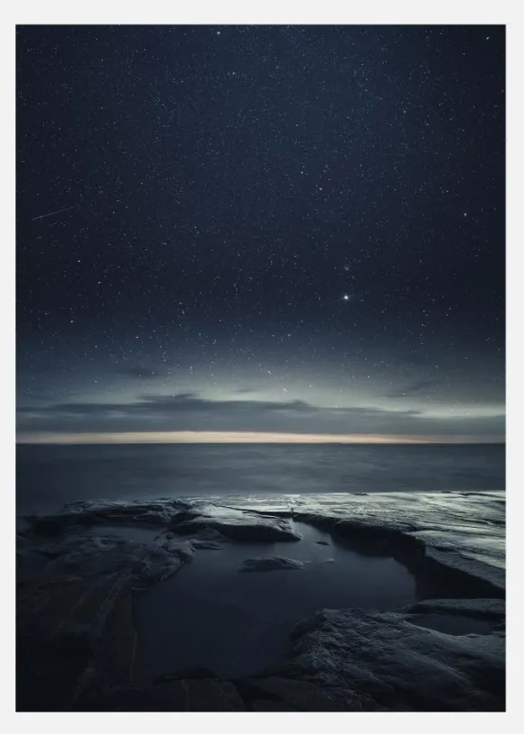 Night At The Sea Canvastavla (30x40 cm)