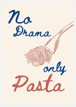 No Drama Only Pasta Canvastavla (30x40 cm)