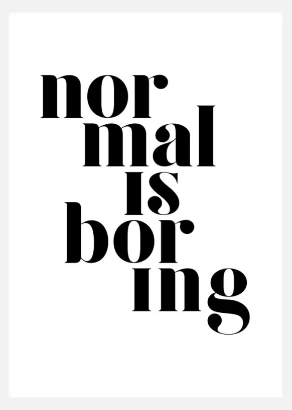 Normal Is Boring Canvastavla (30x40 cm)
