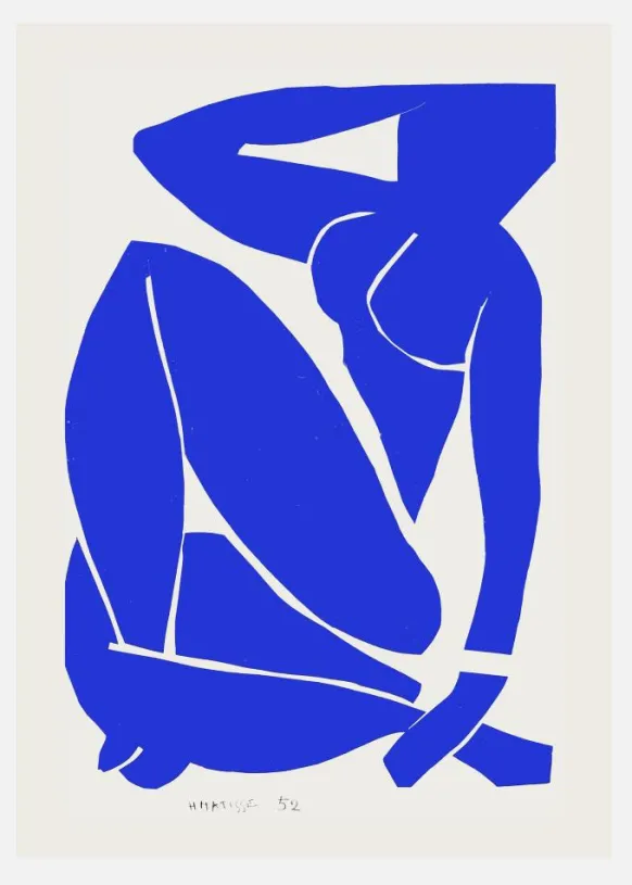 Nudo Blu III 1952 - Henri Matisse Canvastavla (30x40 cm)