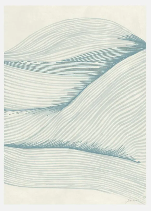 Ocean In Lines 02 Canvastavla (30x40 cm)