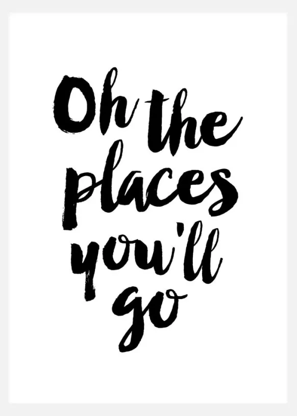 Oh The Places You'll Go Canvastavla (30x40 cm)