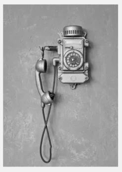 Old Phone Canvastavla (30x40 cm)