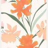 Orange Flowers Canvastavla (30x40 cm)