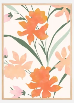 Orange Flowers Poster (21x29.7 cm (A4))