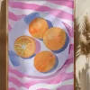 Orangen auf Teller Poster (21x29.7 cm (A4))