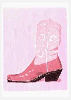 Pac Cowgirlboot Canvastavla (30x40 cm)