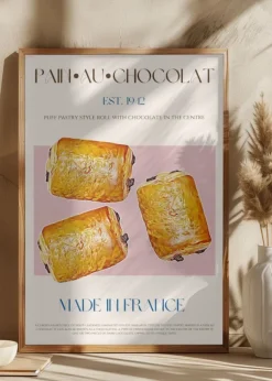 Pain Au Chocolat Print Poster (21x29.7 cm (A4))