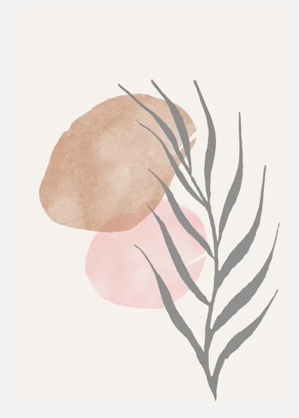 Painted Leaf II Canvastavla (30x40 cm)