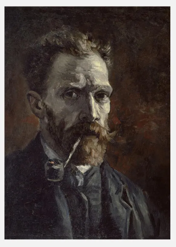 Painted Man With Pipe Canvastavla (30x40 cm)