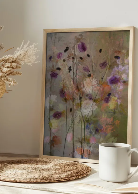 Painterly Flowers Poster (21x29.7 cm (A4))
