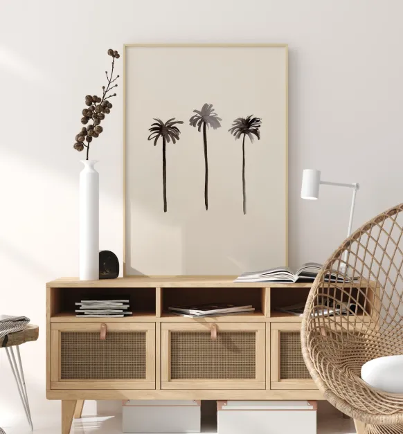 Palm Trees Ink Poster (21x29.7 cm (A4))