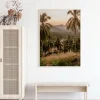 Palm Trees On Mountain Poster (21x29.7 cm (A4))