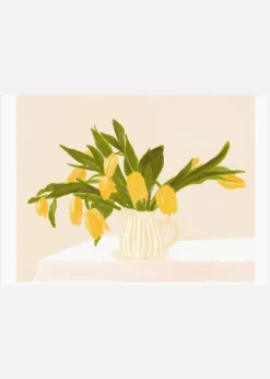 Pandcyellowtulips Copy Canvastavla (30x40 cm)