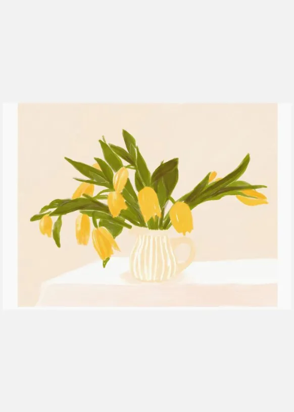 Pandcyellowtulips Copy Canvastavla (30x40 cm)