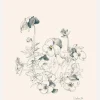 Pansies Pencil Drawing Canvastavla (30x40 cm)