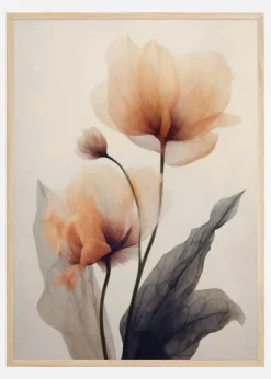 Parchment Flowers No 6 Poster (21x29.7 cm (A4))