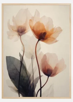 Parchment Flowers No 7 Poster (21x29.7 cm (A4))