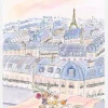 Parisian Rooftop Picnic With Eiffel Tower Views Canvastavla (30x40 cm)