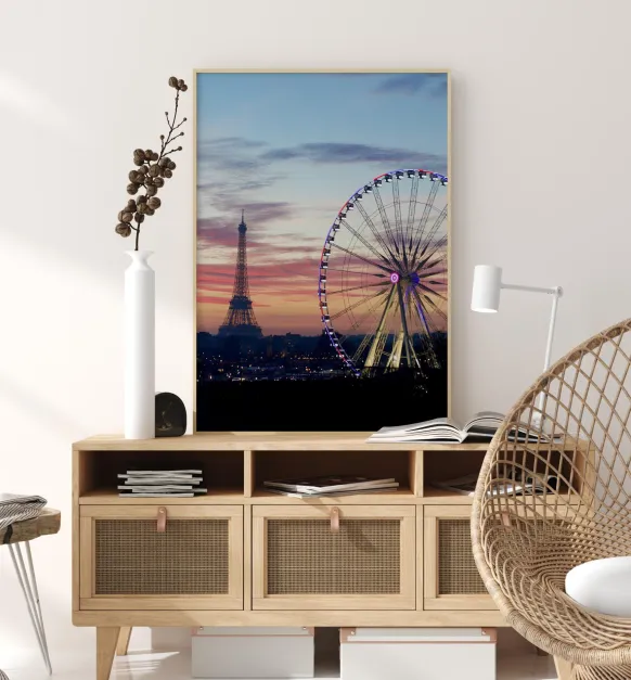 Paris Wheel Poster (21x29.7 cm (A4))