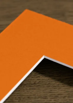 Passepartout Blaze Orange (Vit kärna) A4 21x29,7 cm (14x19)