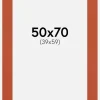 Passepartout Burnt Orange(Vit kärna) 50x70 cm (39x59)