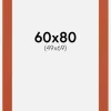 Passepartout Burnt Orange(Vit kärna) 60x80 cm (49x69)