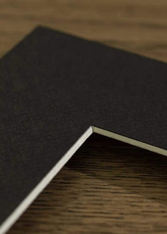Passepartout Canson Svart (Vit kärna) 60x100 cm (39x79)