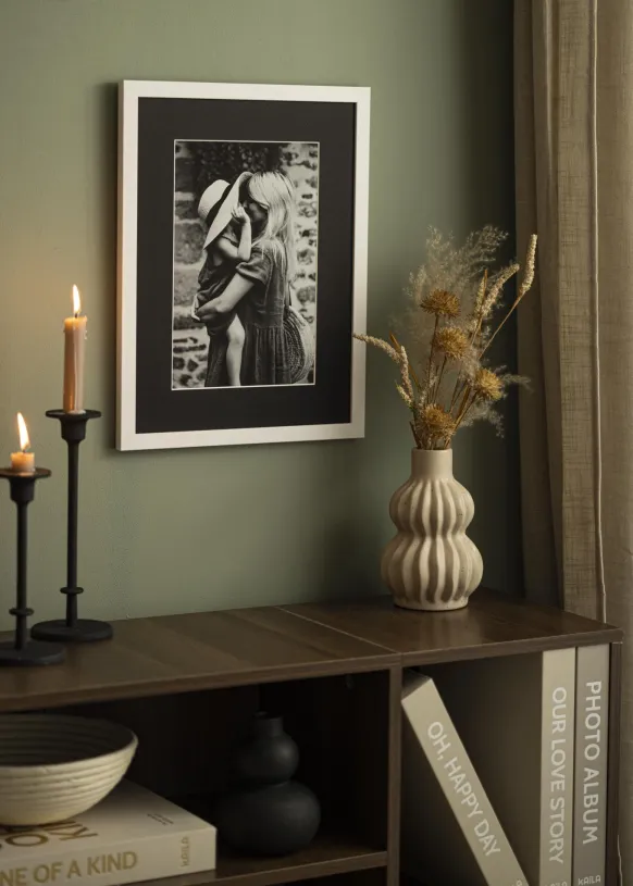 Passepartout Canson Svart (Vit kärna) 50x60 cm (29x44)