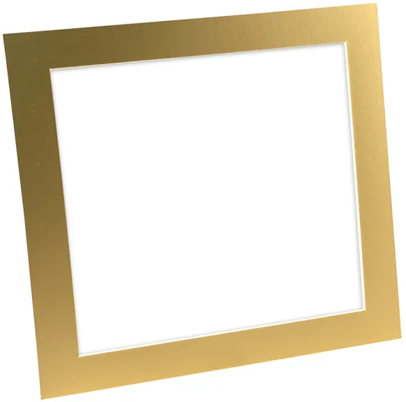 Passepartout Guld (Vit kärna) - Måttbeställd