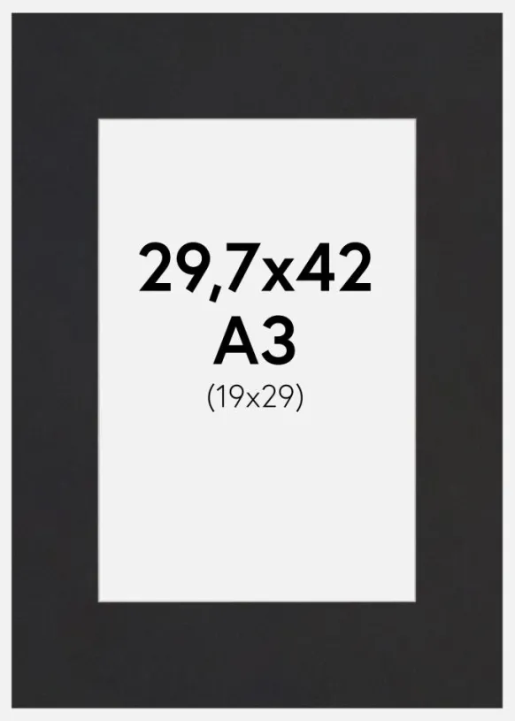 Passepartout Peat Moss (Vit kärna) A3 29,7x42 cm (19x29)