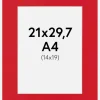 Passepartout Red Hot(Vit kärna) A4 21x29,7 cm (14x19)