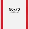 Passepartout Red Hot(Vit kärna) 50x70 cm (41x58,4 - A2)
