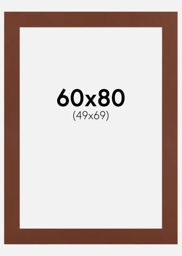 Passepartout Root Beer (Vit kärna) 60x80 cm (49x69)