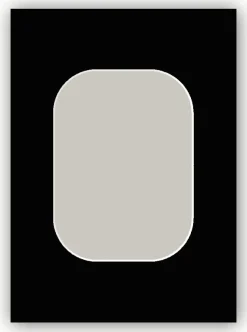 Passepartout Svart Rundade Hörn 13x18 cm (8x11 cm)