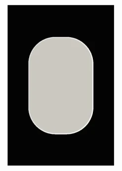 Passepartout Svart Rundade Hörn 10x15 cm (6x9 cm)