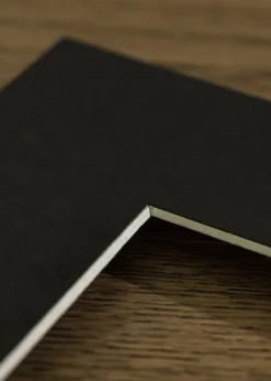 Passepartout Svart Standard (Vit Kärna) 55x55 cm (41x41)