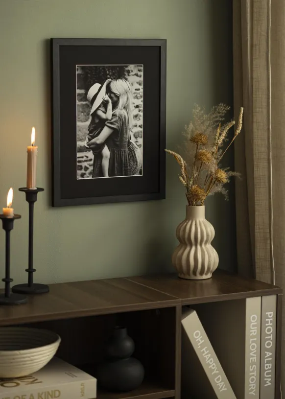 Passepartout Svart Standard (Vit Kärna) 60x80 cm (49,8x67,58)