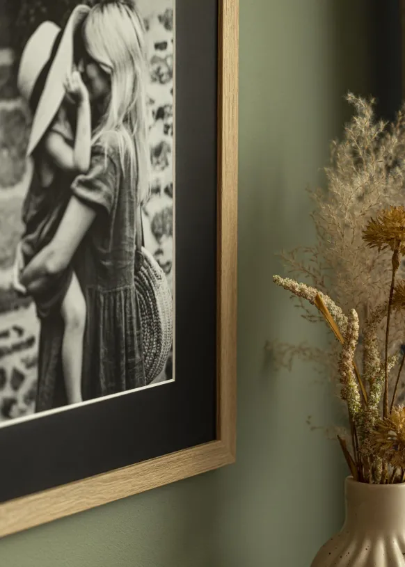 Passepartout Svart Standard (Vit Kärna) 22x27 cm (11x16)
