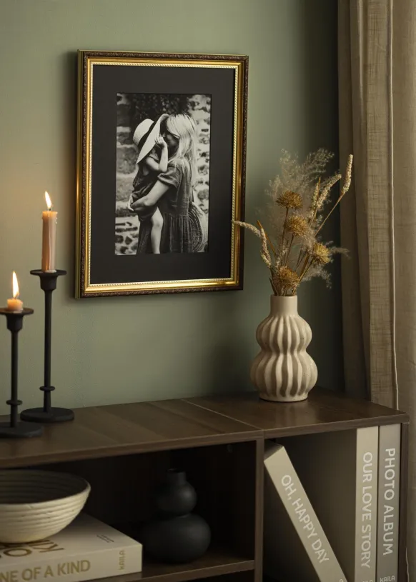 Passepartout Svart (Svart kärna) A4 21x29,7 cm (14x19,5)