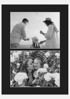 Passepartout Svart 15x20 cm - Collage 2 Bilder (8x11 cm)